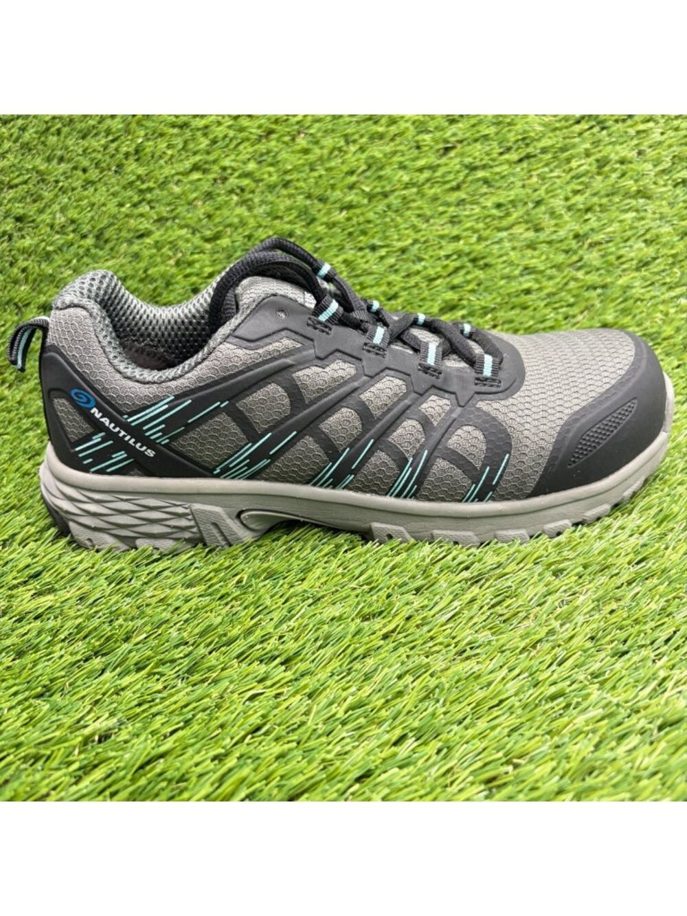 Nautilus Stratus Womens Size 9 Gray Black Blue Composite Toe Safety Work Shoes